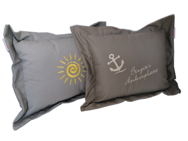 Kuschelkissen,  individuell bestickt , 50 x 40 cm -